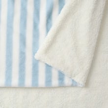 Seraph Striped Sherpa Fleece Faux Fur Throw